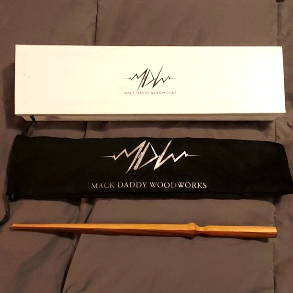 Handmade Wooden "Spell" Wand by Mack Daddy Woodworking. Two tone exotic wood